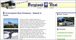 Bergland Tirol web site